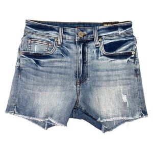 Kut From The Kloth High Rise Denim Jean Raw Hem Distressed Short Size 2 NWT